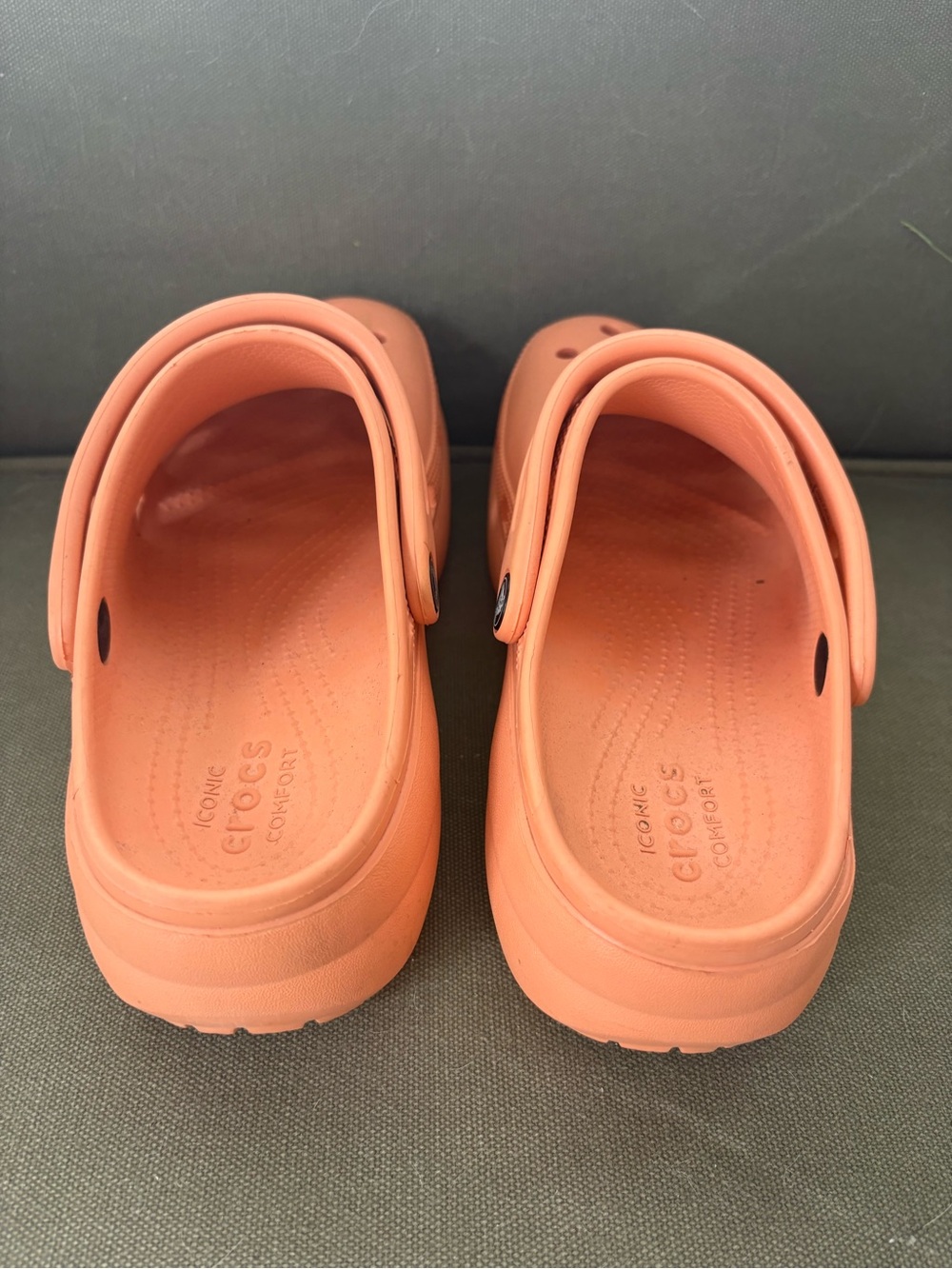 CROCS Women’s Platform Clog - Coral Orange - Picture 5 of 6